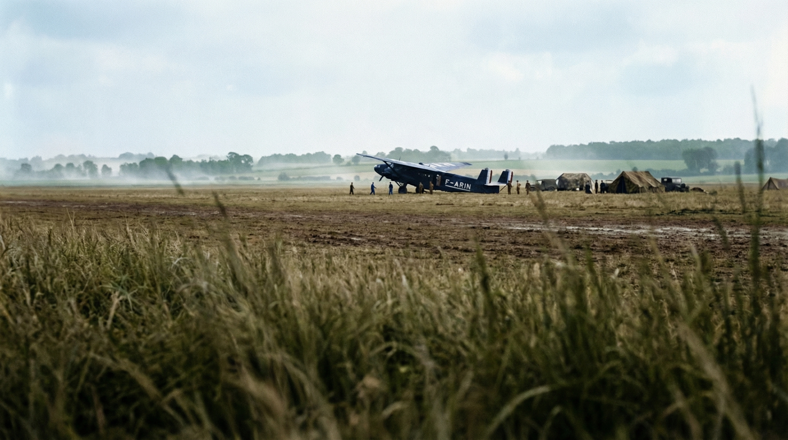 Image IA avion au sol